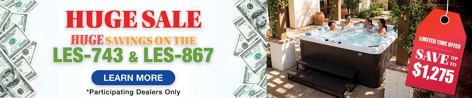 Calspas hot tub being used in a family setting - Glendale